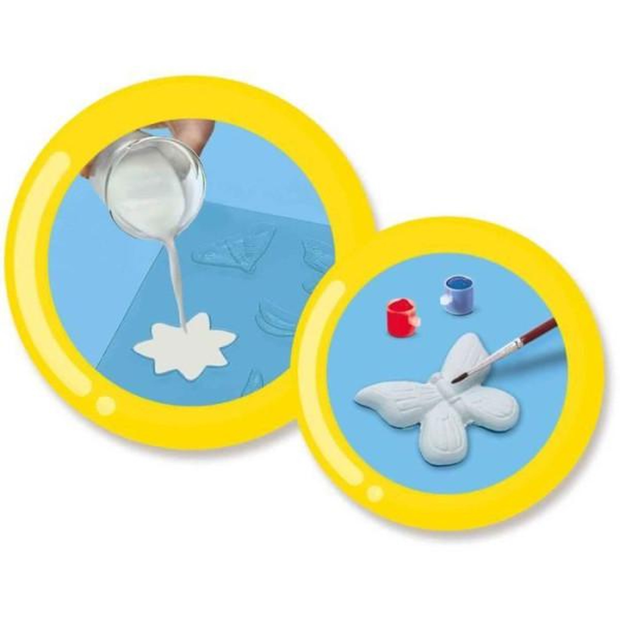 Voir la diapositive 2 : SES Creative Moulage et peinture - SES CREATIVE - Papillon et paillettes - Figurines en plâtre