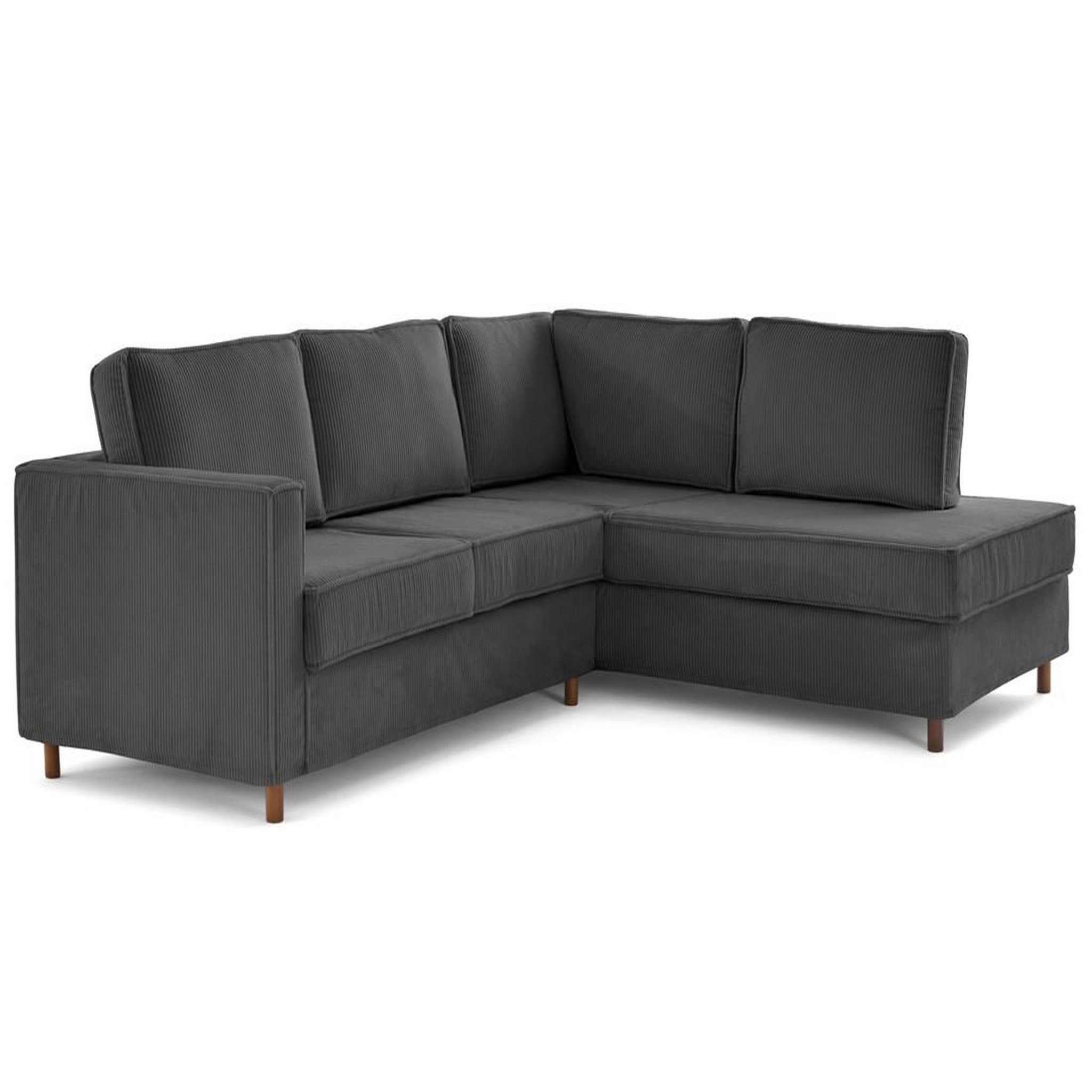 Voir la diapositive 4 : LISA DESIGN Jake - canapé déhoussable d'angle droit 5 places en velours côtelé