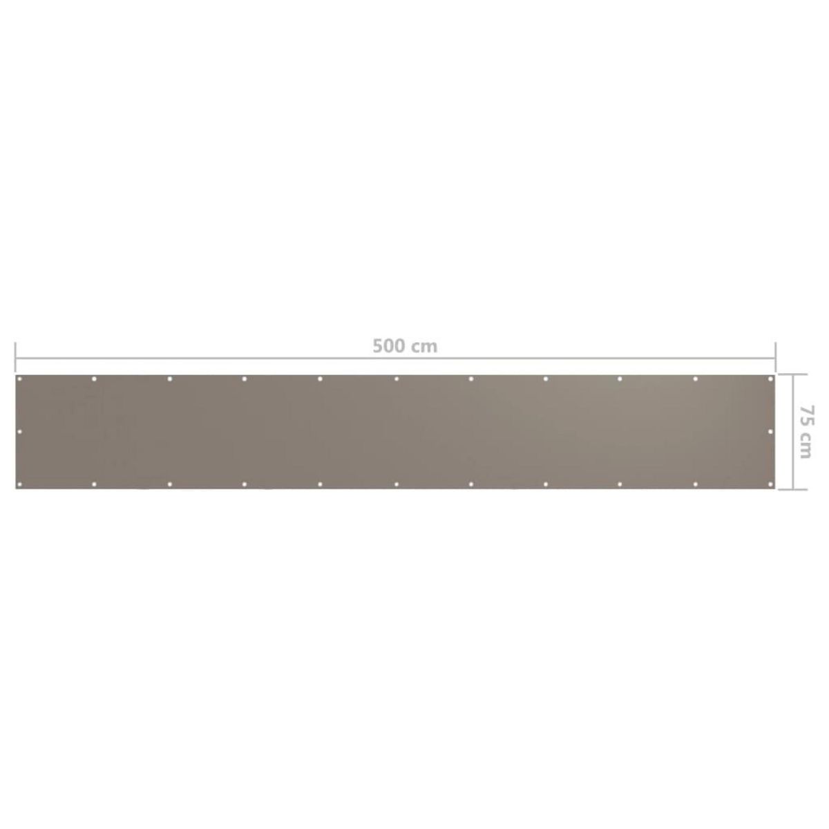 VIDAXL Ecran de balcon Taupe 75x500 cm Tissu Oxford