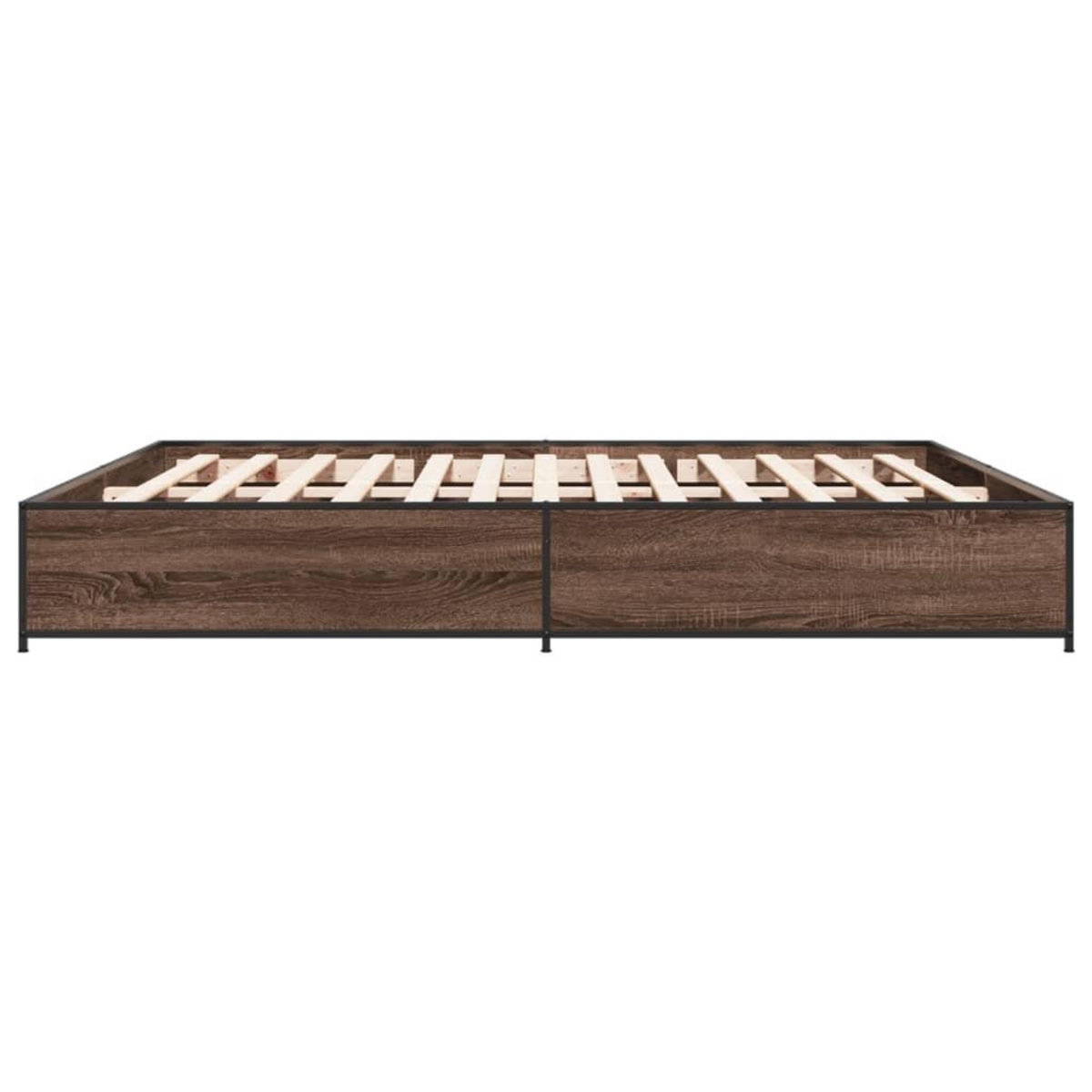 VIDAXL Cadre de lit sans matelas chene marron 200x200 cm