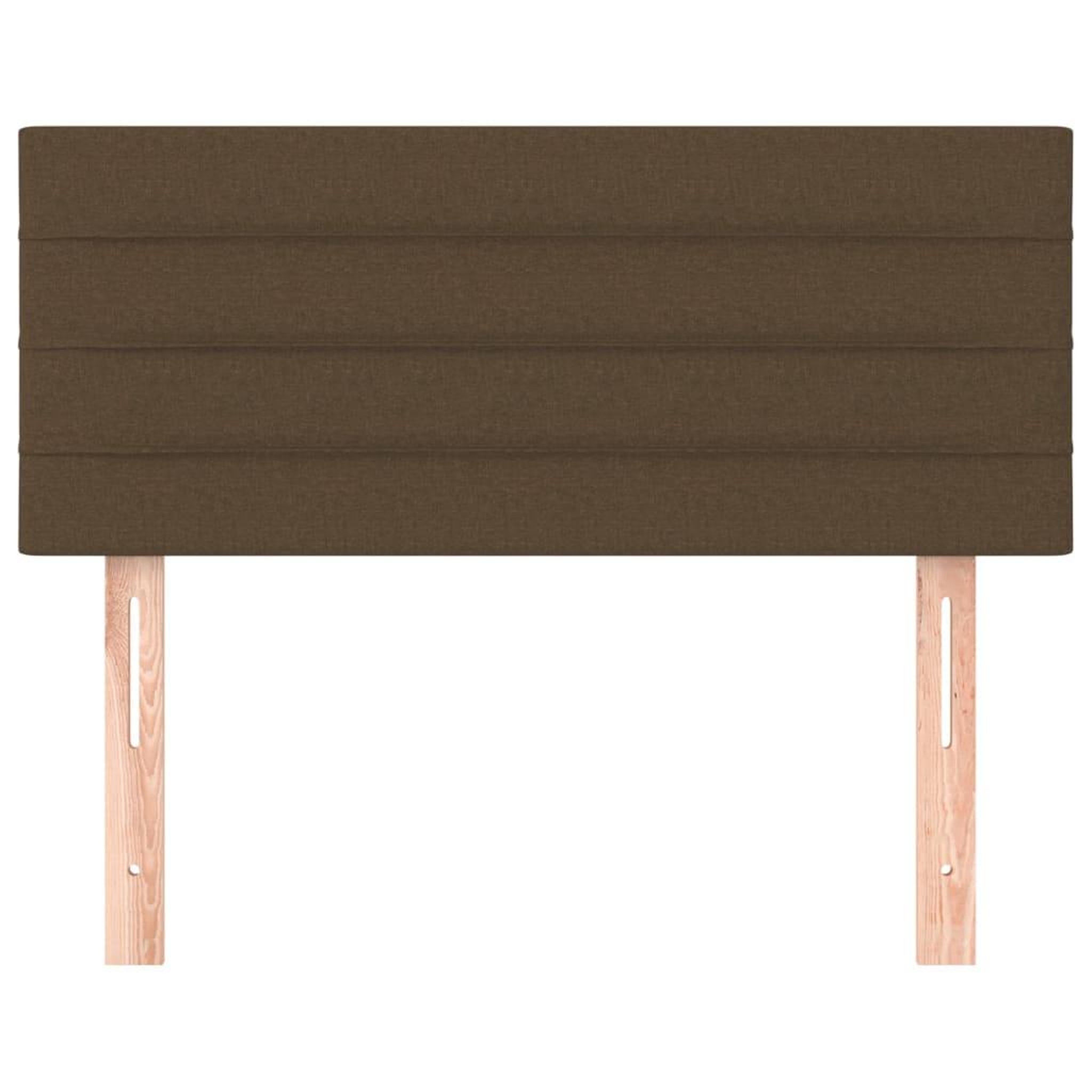 Voir la diapositive 3 : VIDAXL Tete de lit Marron Fonce 90x5x78/88 cm Tissu