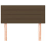 Voir la diapositive 3 : VIDAXL Tete de lit Marron Fonce 90x5x78/88 cm Tissu
