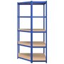 Voir la diapositive 5 : VIDAXL Etagere d'angle a 5 niveaux Bleu Acier et bois d'ingenierie