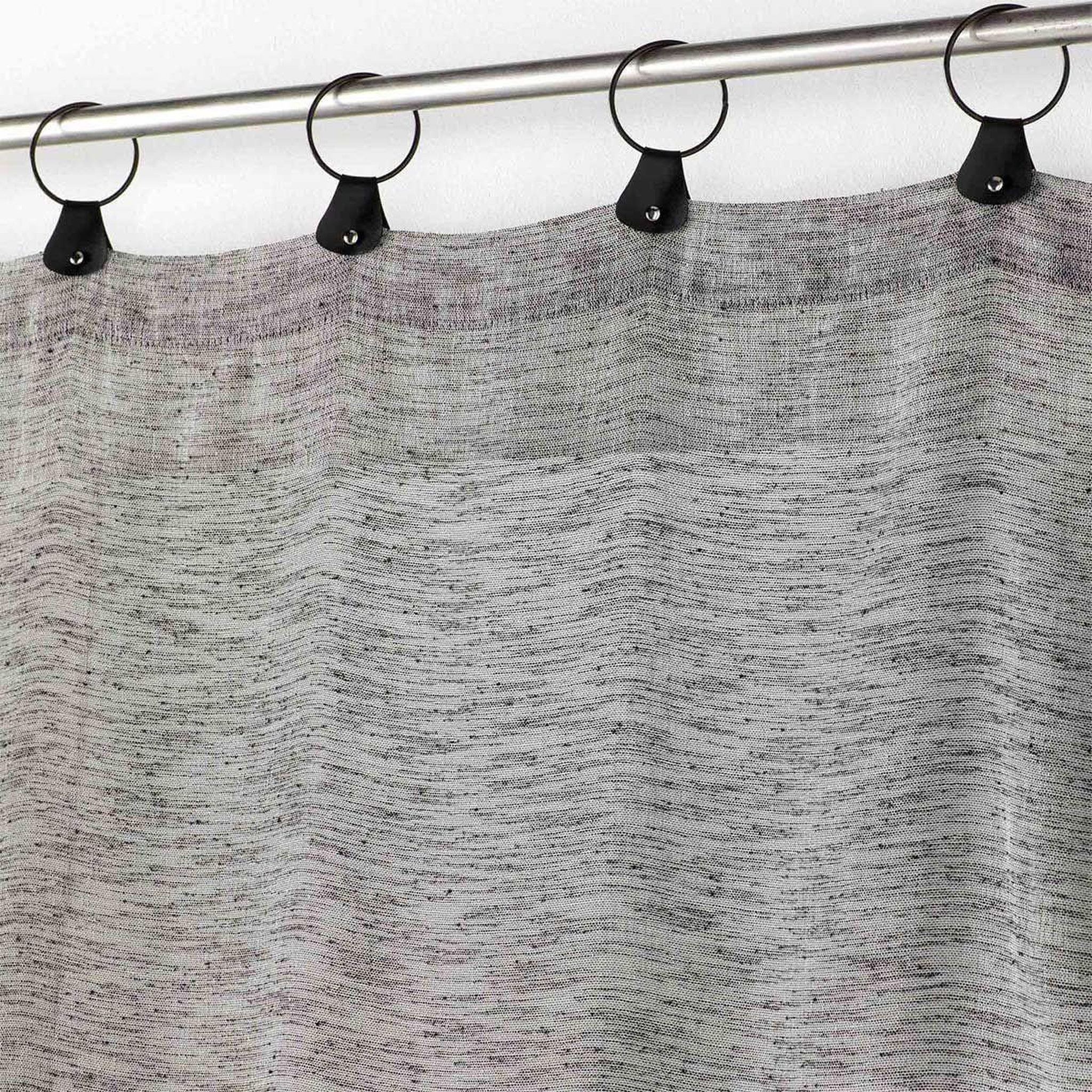 Voir la diapositive 2 : Douceur d'Intérieur Rideau voilage à anneaux  linka  140x240cm anthracite