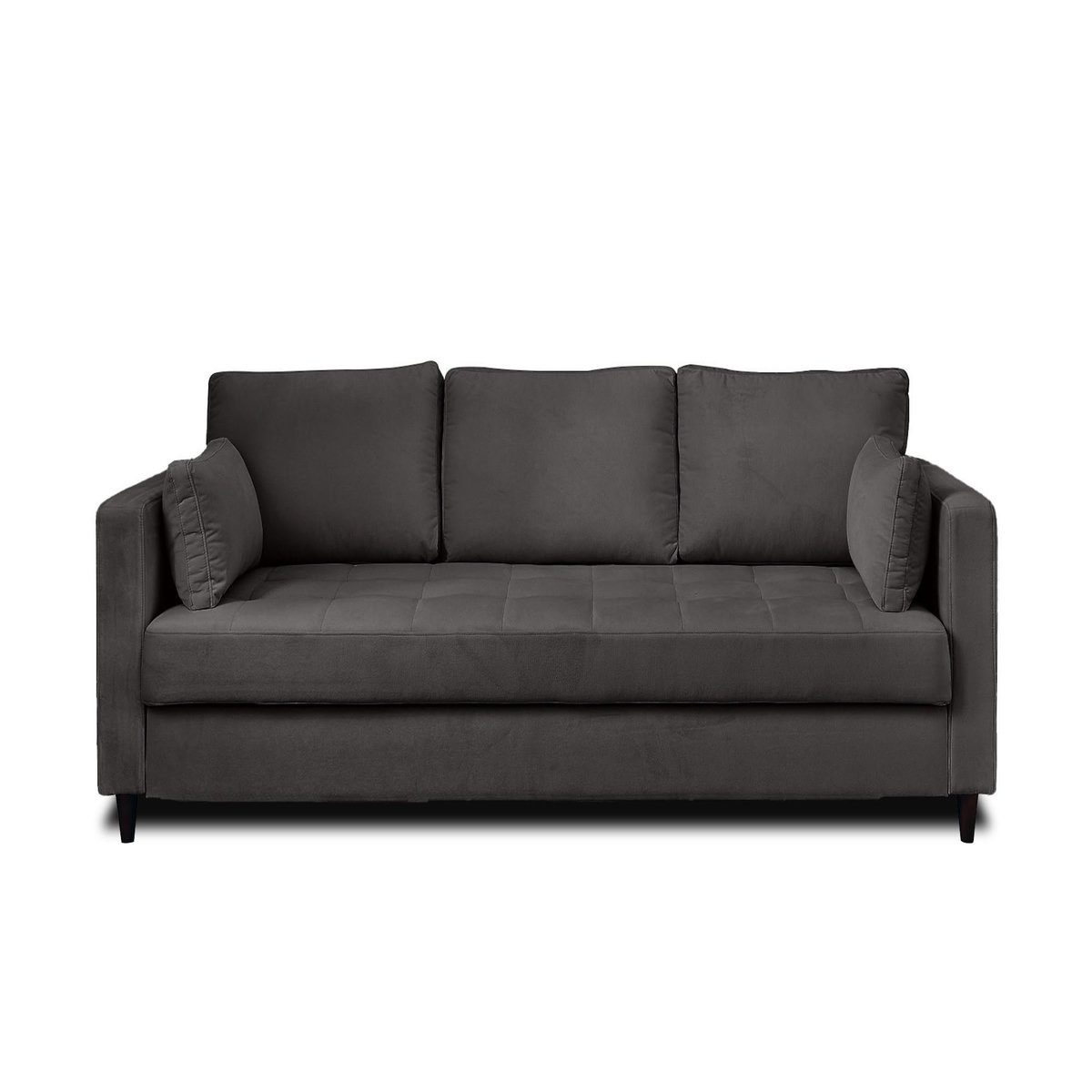 LISA DESIGN Anna - canapé droit 3 places convertible avec poche en velours