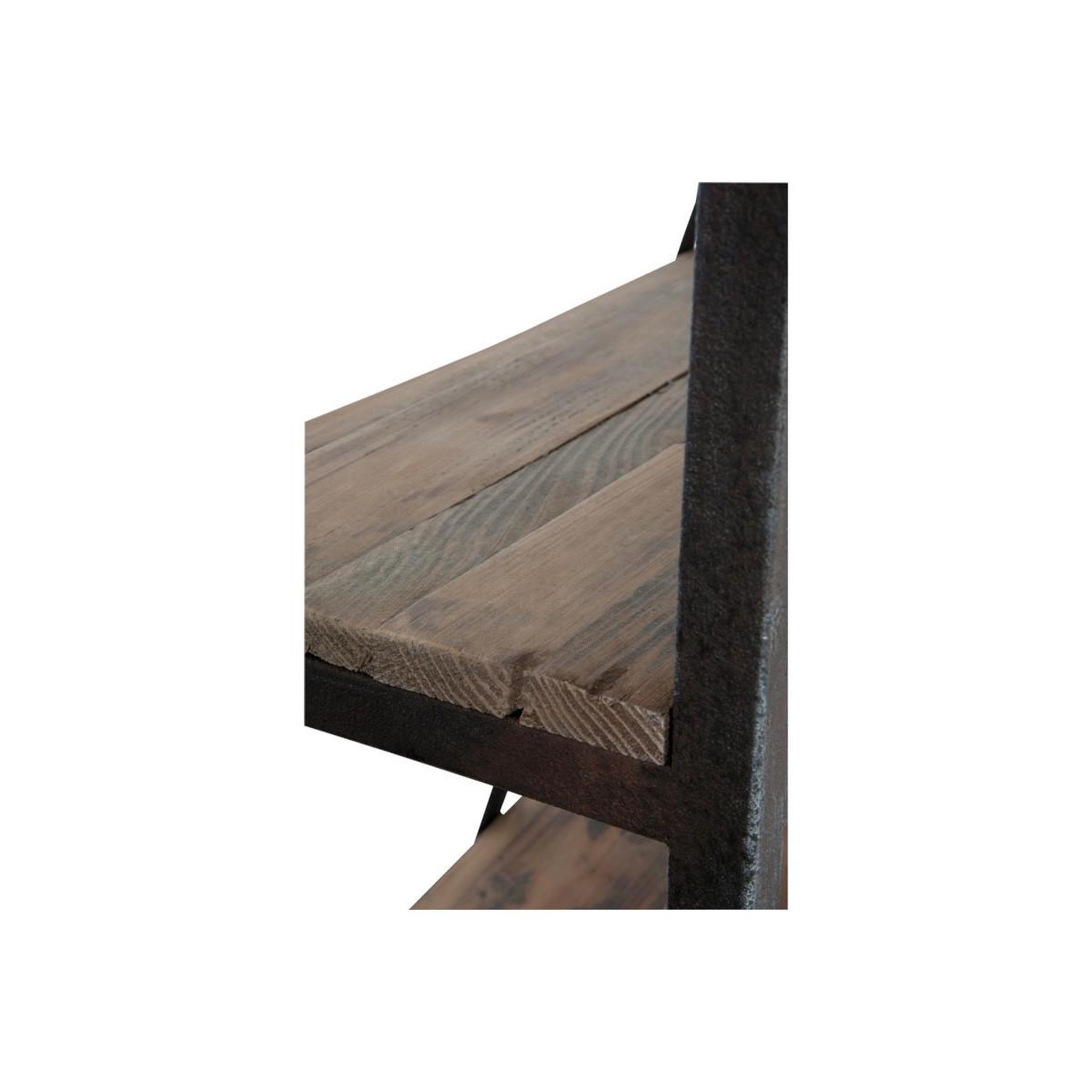 Voir la diapositive 5 : J-LINE Etagère 4 Niveaux  Echelle  243cm Naturel & Noir
