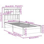 Voir la diapositive 6 : VIDAXL Lit bibliotheque sans matelas 90x190 cm bois de pin massif