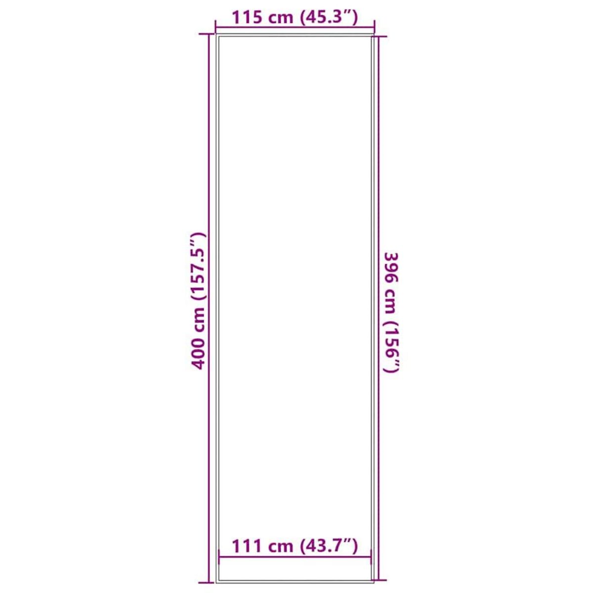 VIDAXL Paillasson marron 115x400 cm
