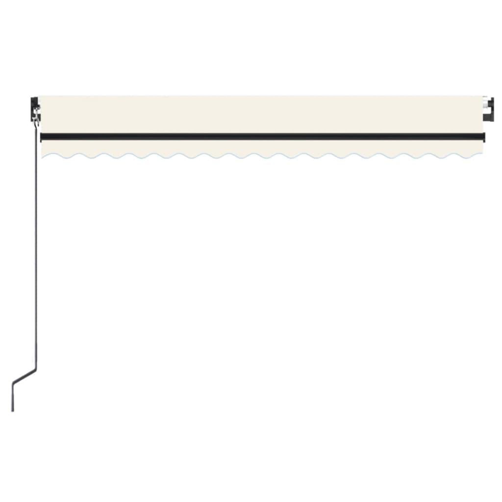 Voir la diapositive 4 : VIDAXL Auvent manuel retractable avec LED 400x350 cm Creme