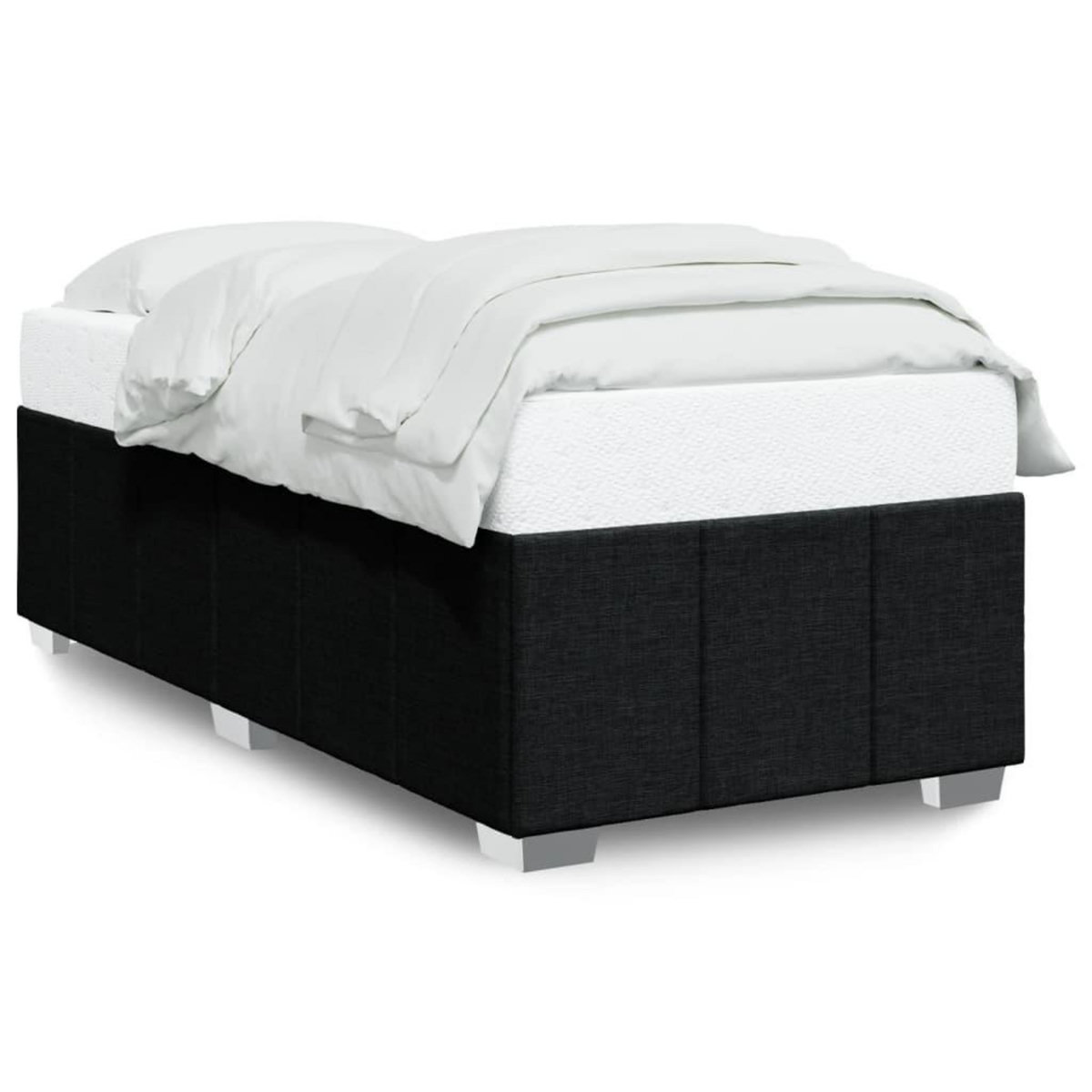 VIDAXL Cadre de lit sans matelas noir 100x200 cm tissu