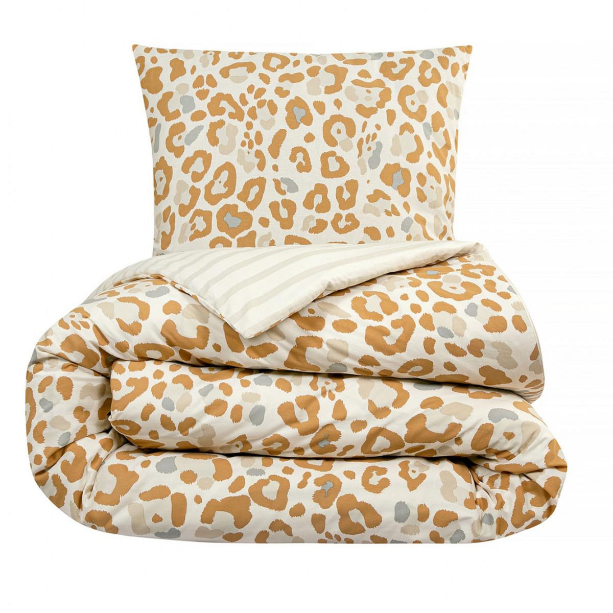 FUTURE HOME Parure de lit 2 personnes imprimé léopard réversible