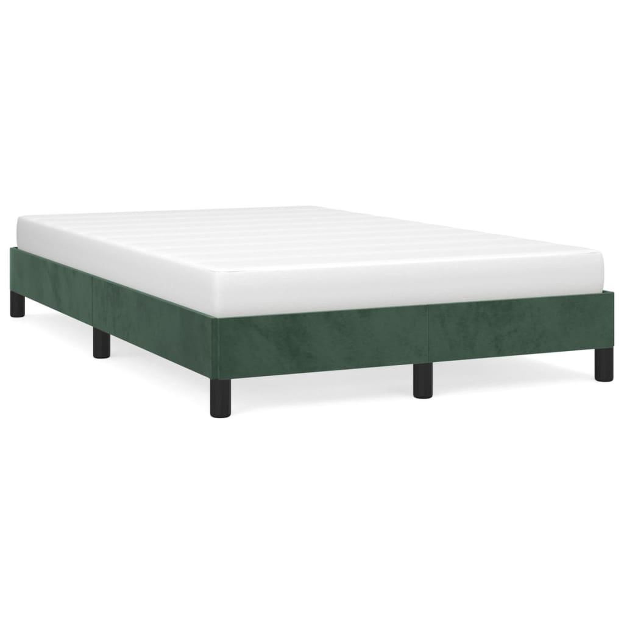 Voir la diapositive 2 : VIDAXL Cadre de lit sans matelas vert fonce 120x190 cm velours