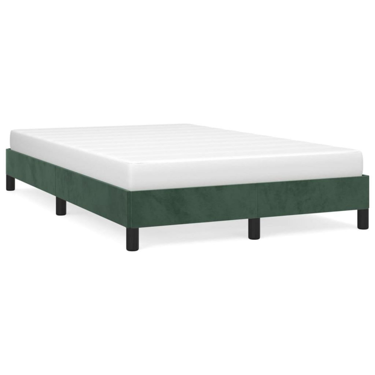 VIDAXL Cadre de lit sans matelas vert fonce 120x190 cm velours