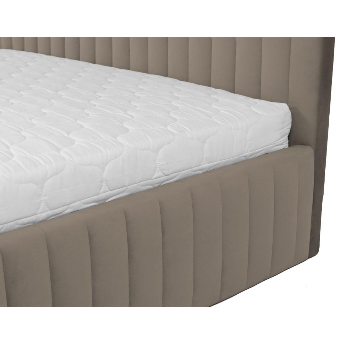 BEST MOBILIER Stuart - lit coffre - 160x200 cm - sommier inclus - en velours