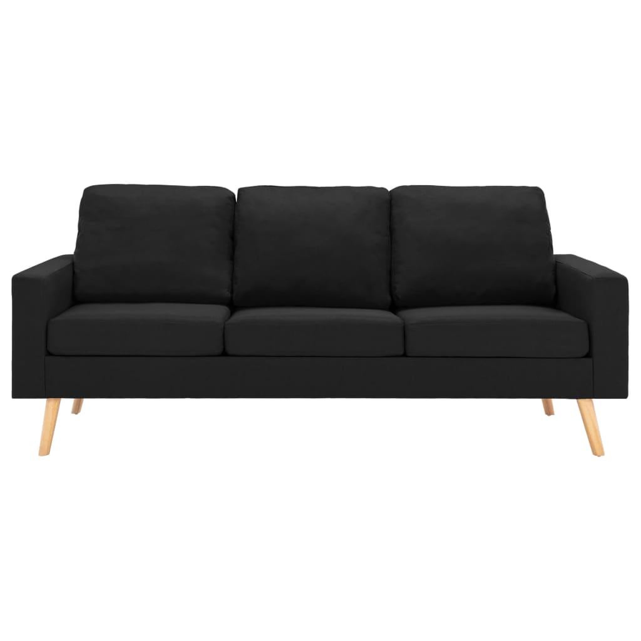 Voir la diapositive 3 : VIDAXL Ensemble de canapes 2 pcs Tissu Noir