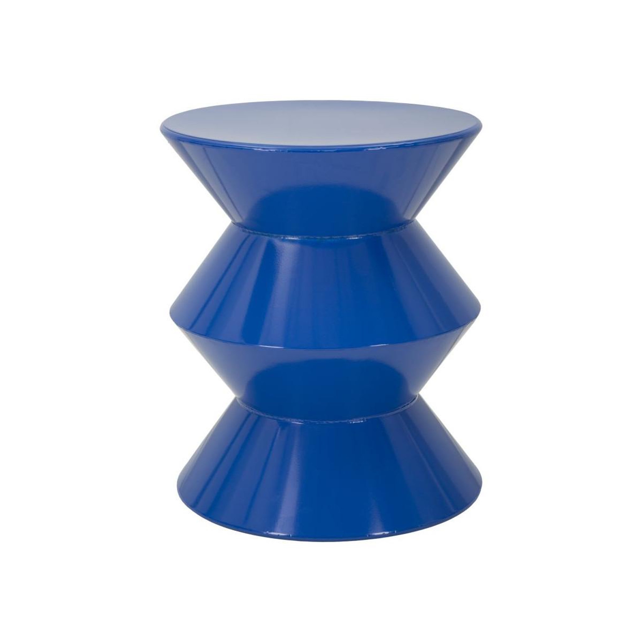 Paris Prix Table d'appoint en métal  zag  45cm bleu