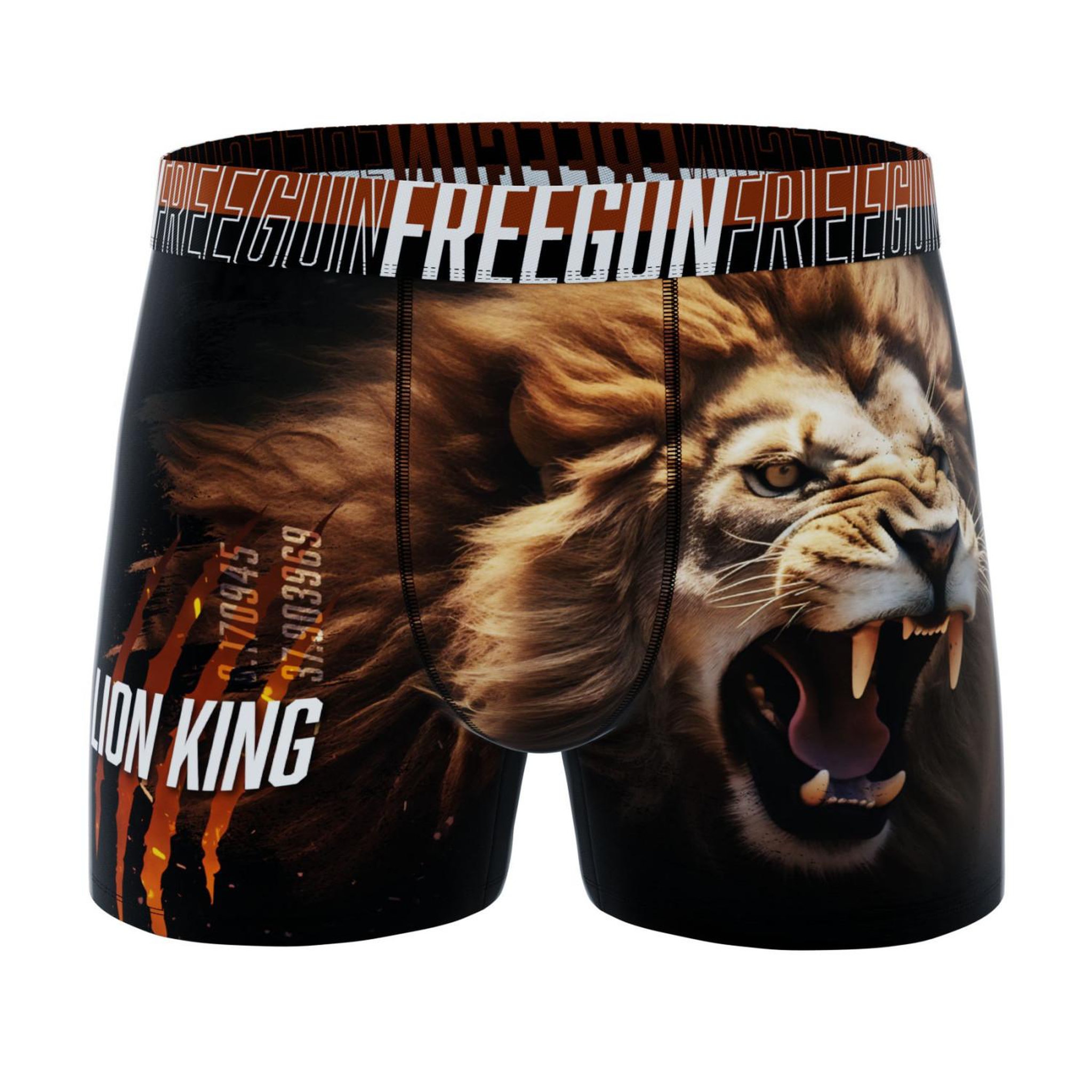 Voir la diapositive 3 : FREEGUN Lot de 4 boxers enfant Wild