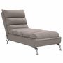 Voir la diapositive 2 : VIDAXL Chaise longue de massage avec coussins taupe tissu