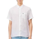Lacoste Chemise Manches Courtes  Homme Lacoste Lin. Coloris disponibles : Blanc