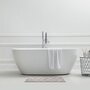 GUY LEVASSEUR Tapis de bain en polycoton fantaisie blanc