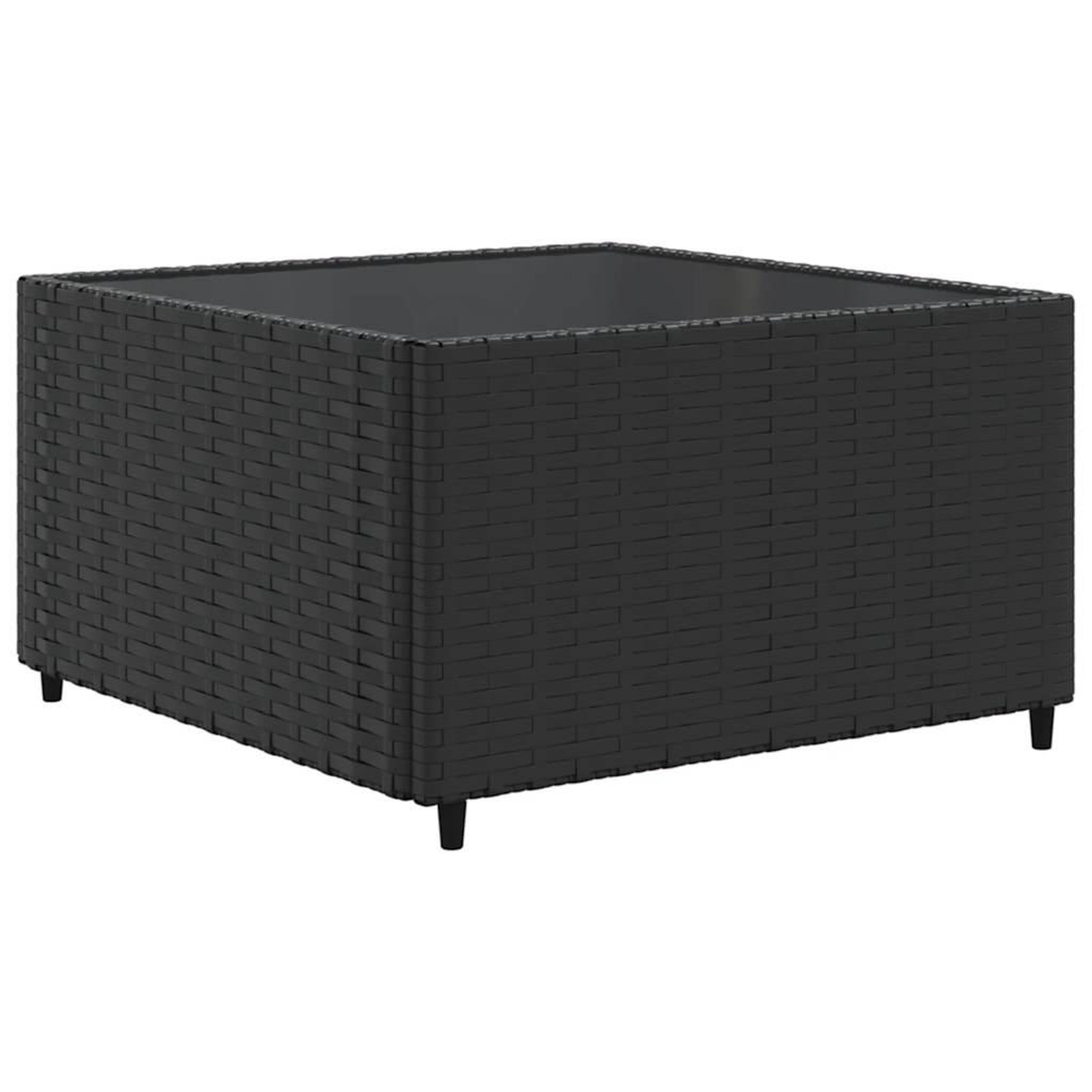 Voir la diapositive 5 : VIDAXL Salon de jardin 7 pcs avec coussins Noir Resine tressee