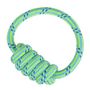 Voir la diapositive 1 : Paris Prix Jouet pour Chien  Corde Nœud 1 Poignée  18cm Vert