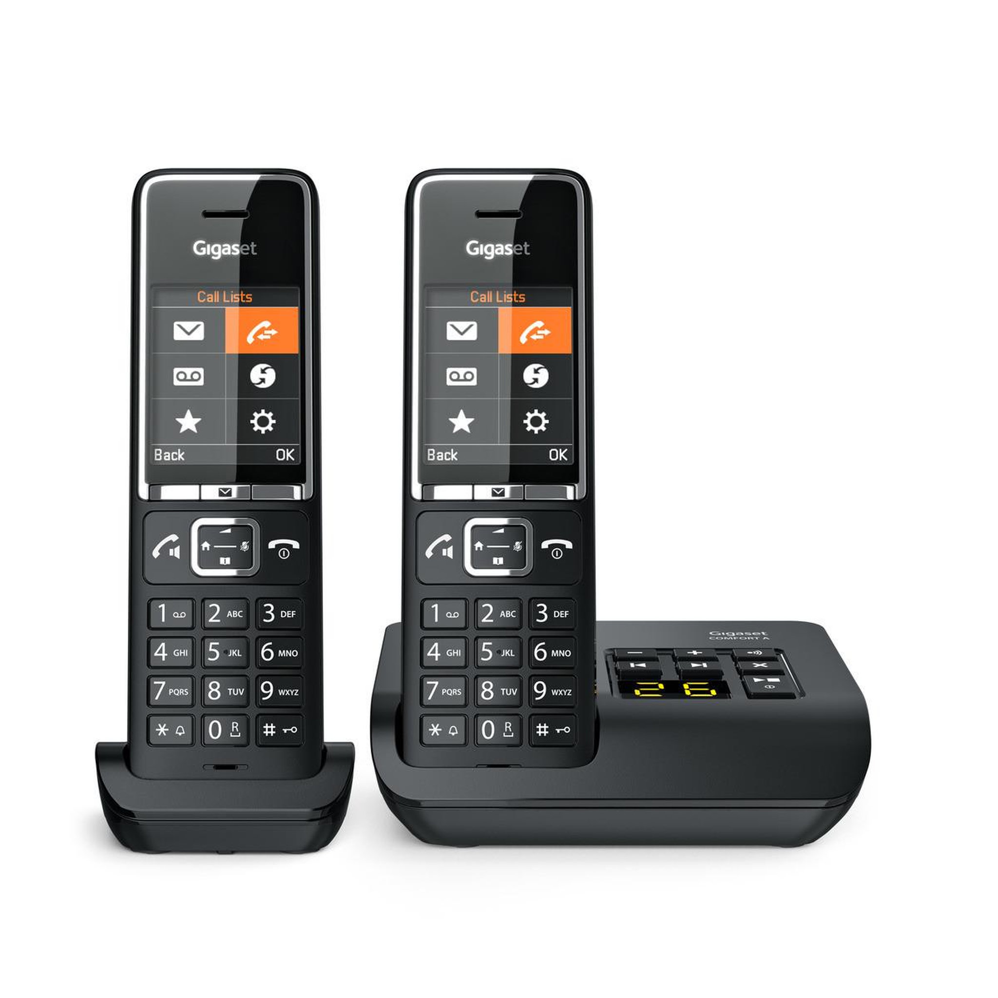 Voir la diapositive 3 : GIGASET Téléphone analogique/DECT Gigaset COMFORT 550A duo avec identification de l'appelant Noir