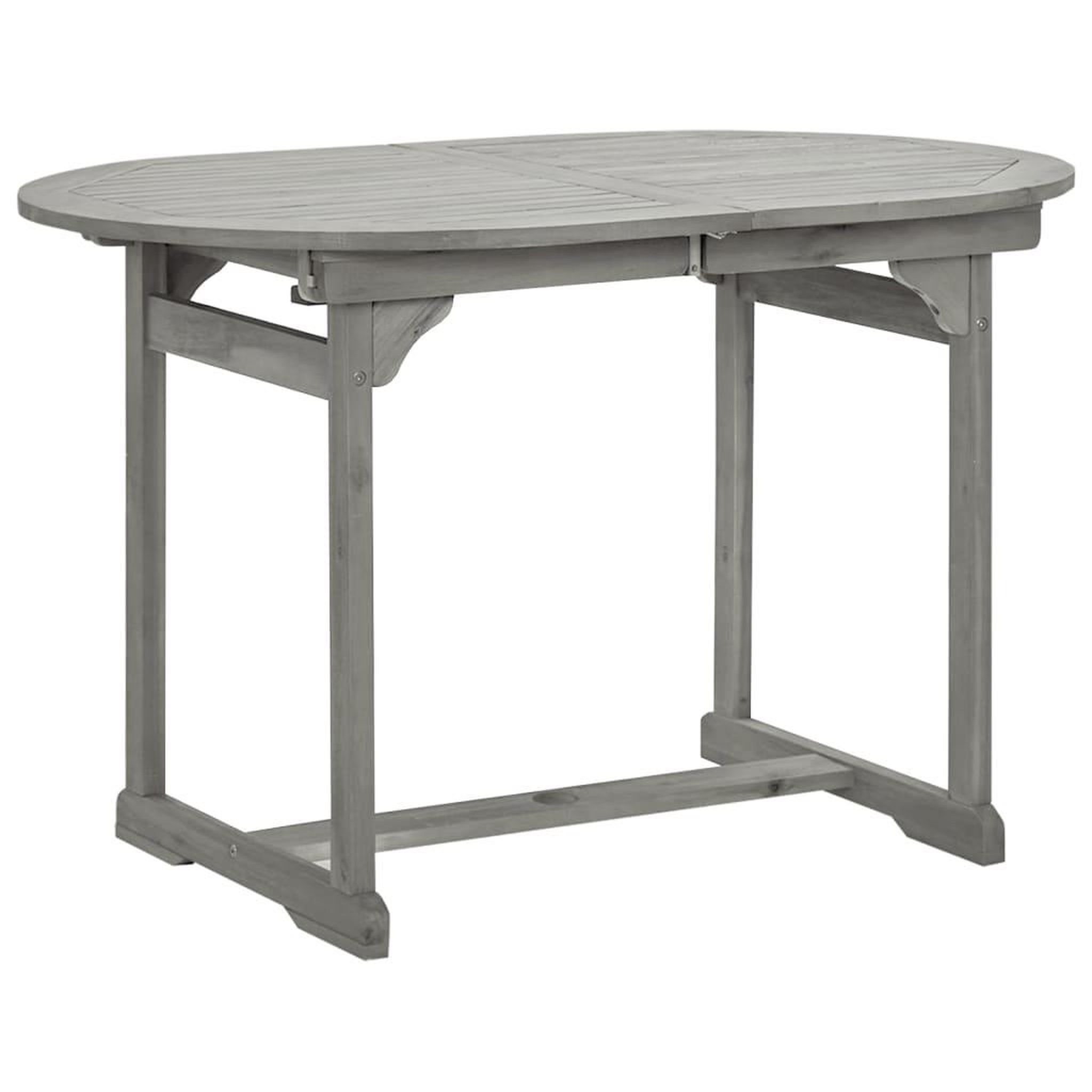 Voir la diapositive 3 : VIDAXL Table a dîner de jardin (120-170)x80x75 cm Bois d'acacia massif