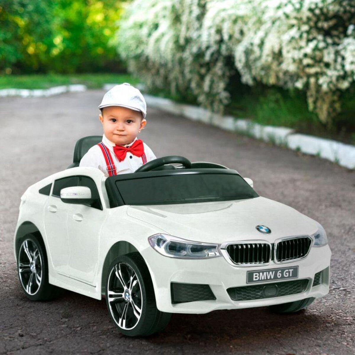 BMW BMW X6 GT Voiture Electrique Enfant (2x25W), 106x64x51 cm - Marche av/ar, Phares, Musique, Ceinture et Télécommande parentale