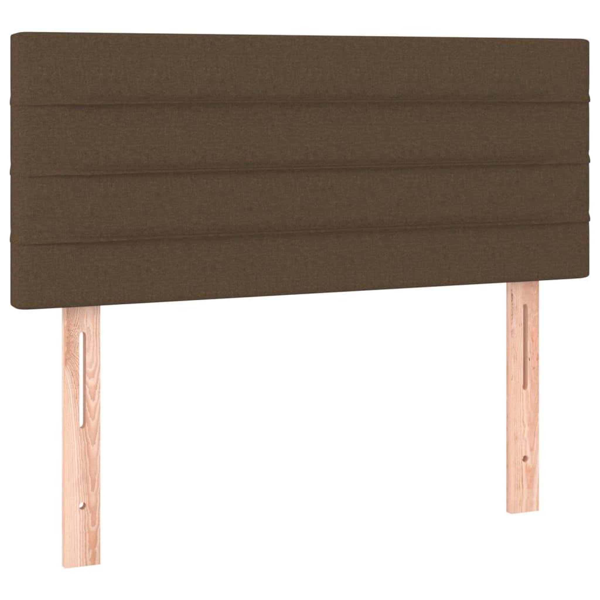 Voir la diapositive 4 : VIDAXL Tete de lit a LED Marron Fonce 100x5x78/88 cm Tissu