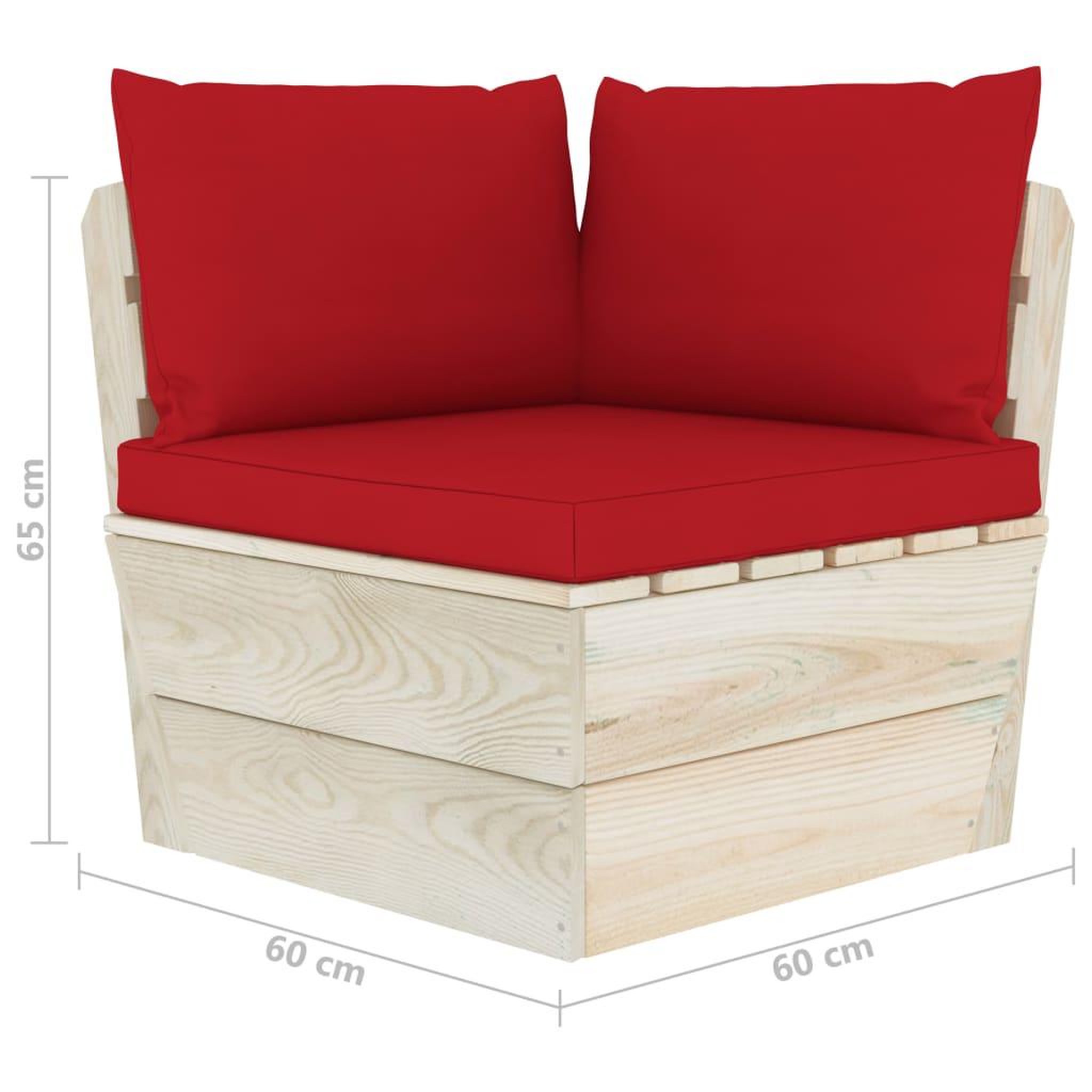 Voir la diapositive 6 : VIDAXL Salon de jardin palette 6 pcs avec coussins bois d'epicea