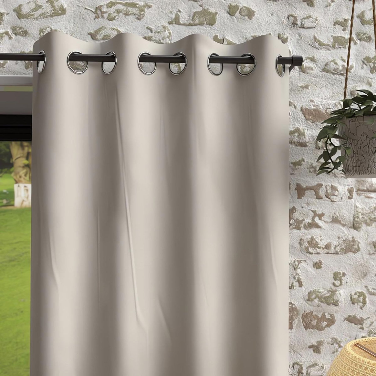 SOLEIL D'OCRE Rideau à oeillets en microfibre lavée BOHEME, par Soleil d'Ocre