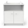 Voir la diapositive 5 : Demeyere Commode a langer 2 portes, 1 niche - HELICIA - Blanc mat - 79,6 x 70 x 94,4 cm - DEMEYERE