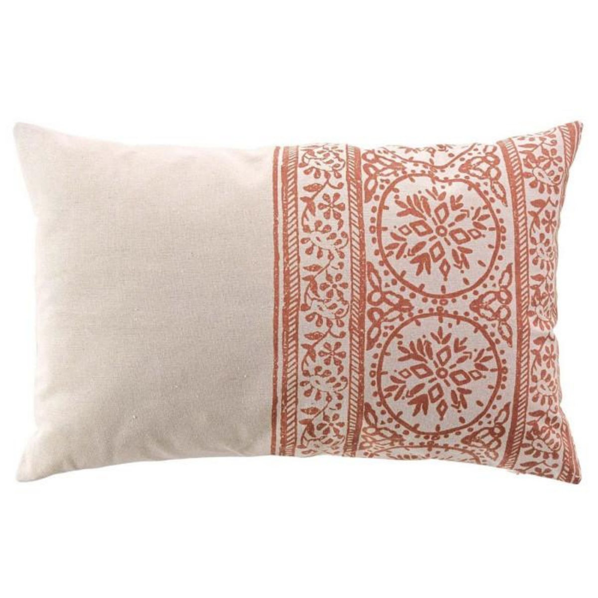 Paris Prix Coussin Déco Imprimé  Isalina  40x60cm Terracotta