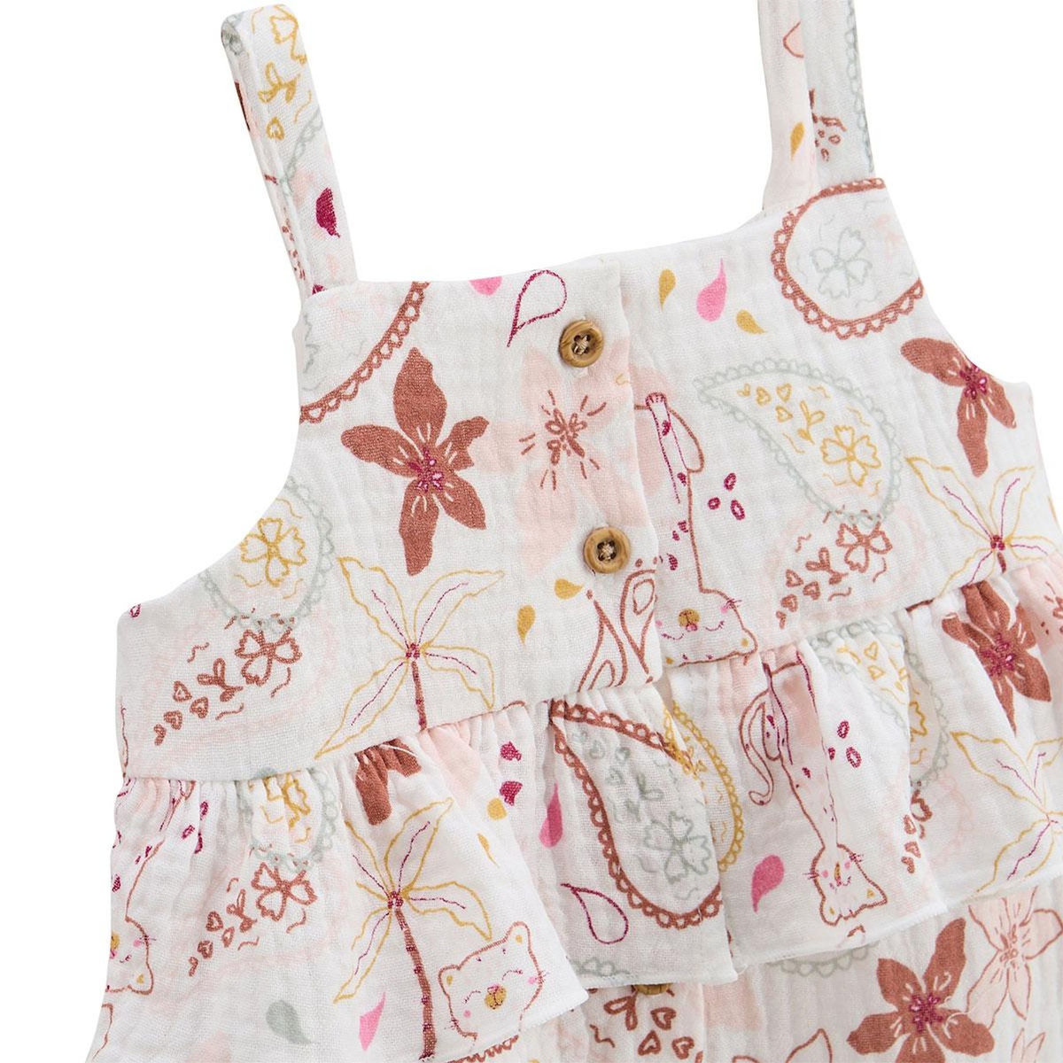 Petit Béguin Barboteuse bébé en gaze de coton Arizona