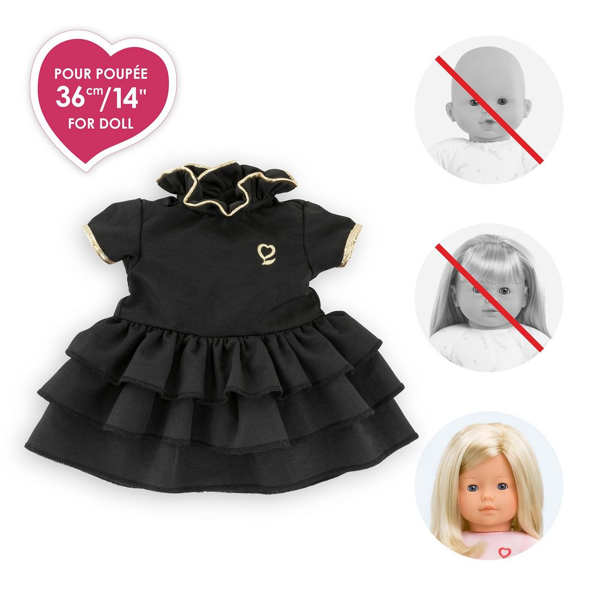 Corolle Petite Robe Noire pour poupée ma Corolle