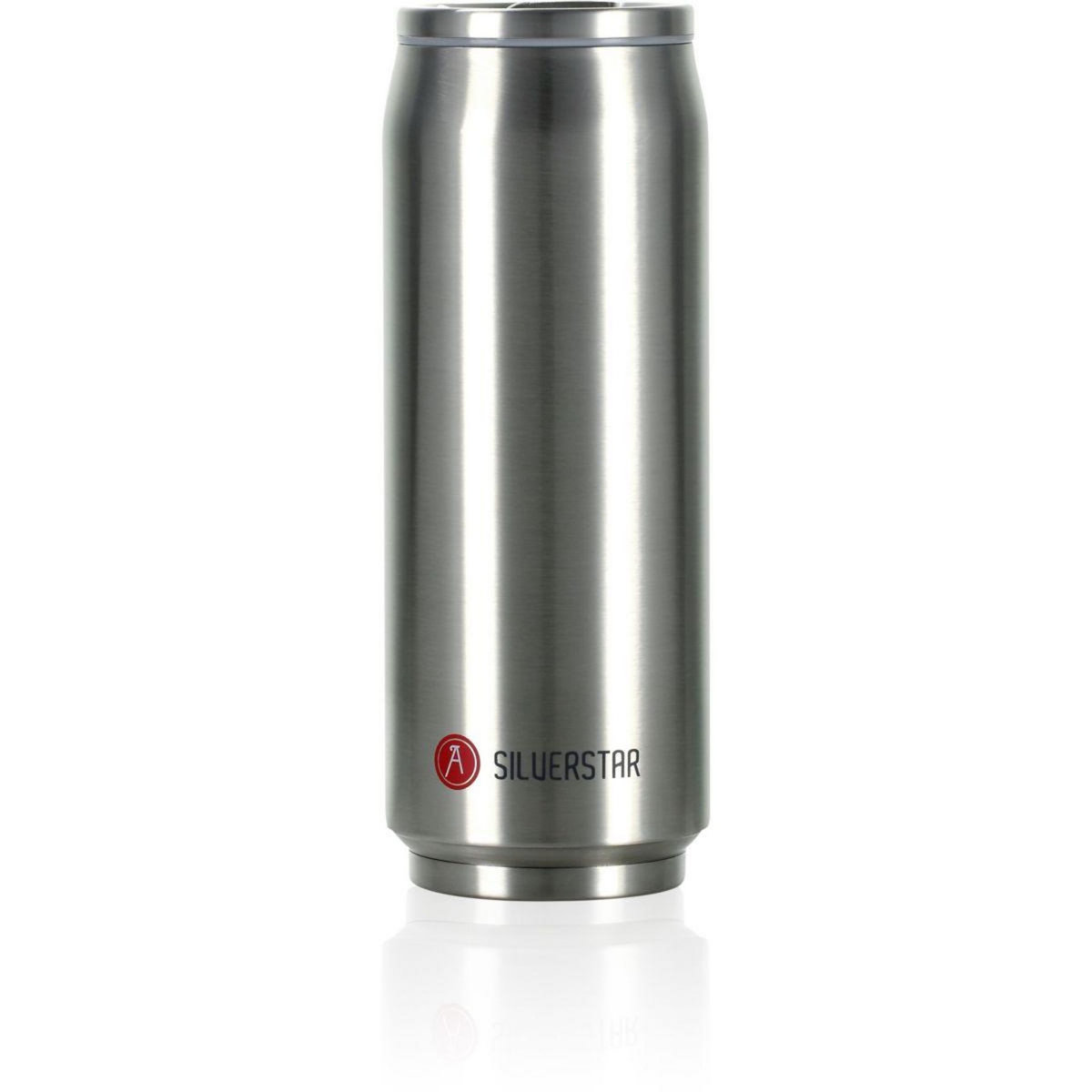 Les Artistes Mug isotherme Pull metal argent brillant 500ml