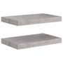 Voir la diapositive 2 : VIDAXL Etageres murales flottantes 2 pcs gris beton 40x23x3,8 cm MDF