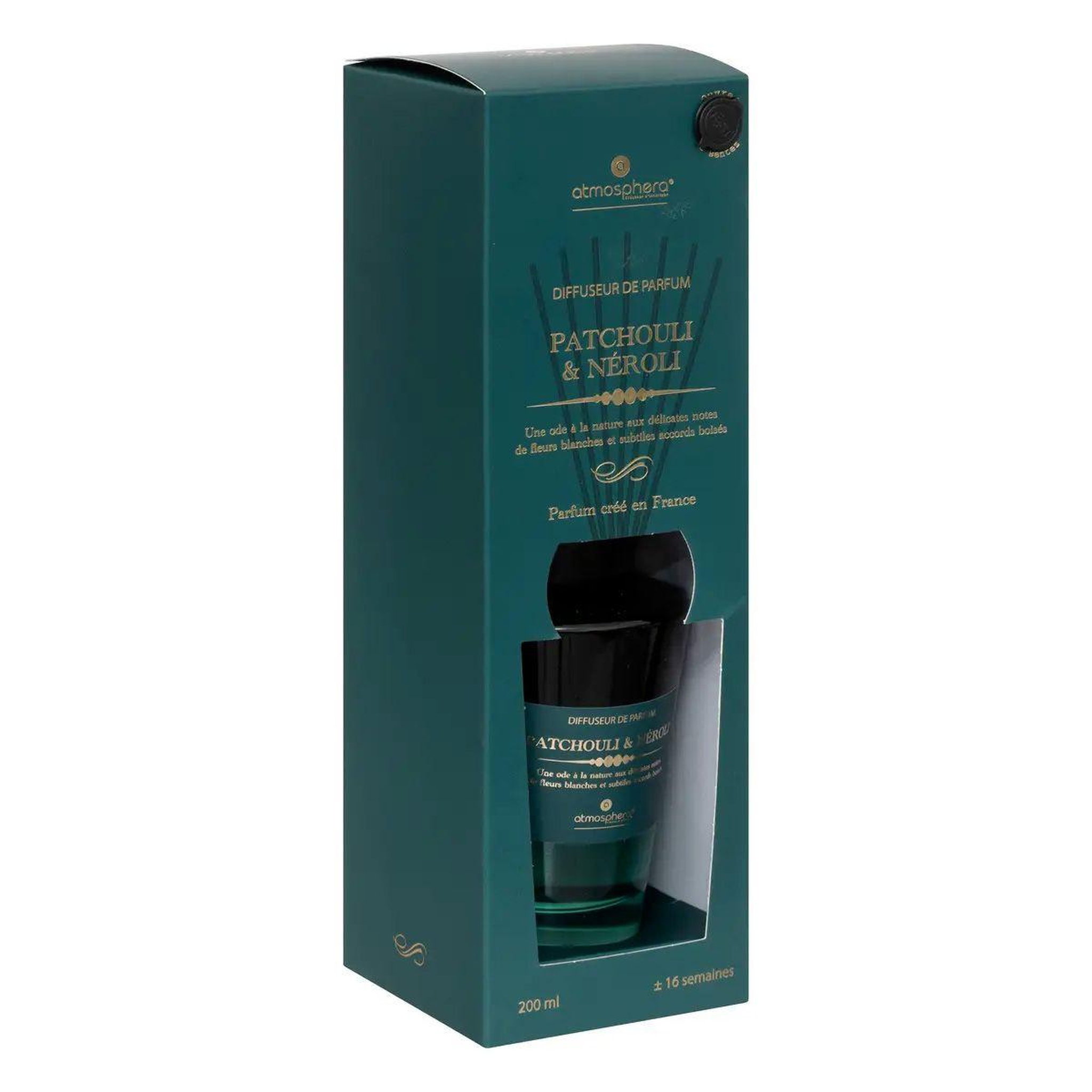 Voir la diapositive 2 : ATMOSPHERA Diffuseur de parfum  alma  200ml patchouli & néroli