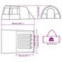 Voir la diapositive 6 : VIDAXL Tente de camping tunnel 4 personnes bleu impermeable