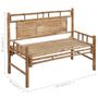 Voir la diapositive 6 : VIDAXL Banc de jardin avec coussin 120 cm Bambou