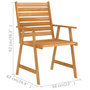 Voir la diapositive 6 : VIDAXL Ensemble a manger de jardin 5 pcs Bois d'acacia solide