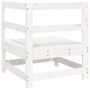 Voir la diapositive 5 : VIDAXL Canape d'angle de jardin blanc bois de pin massif