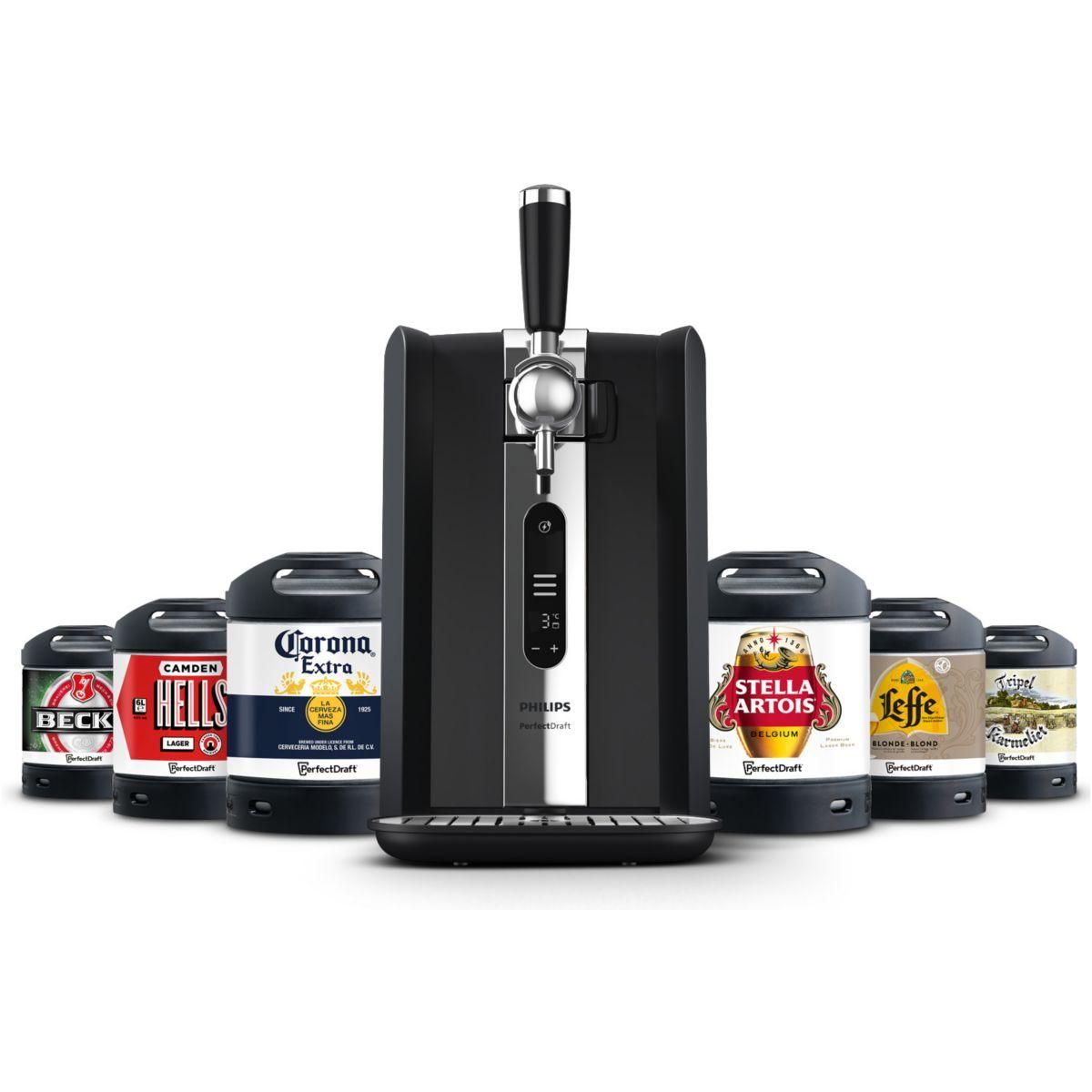 Philips Tireuse à bière HD3720/26 PerfectDraft Série 7000 métal, contrôle de température, 6L