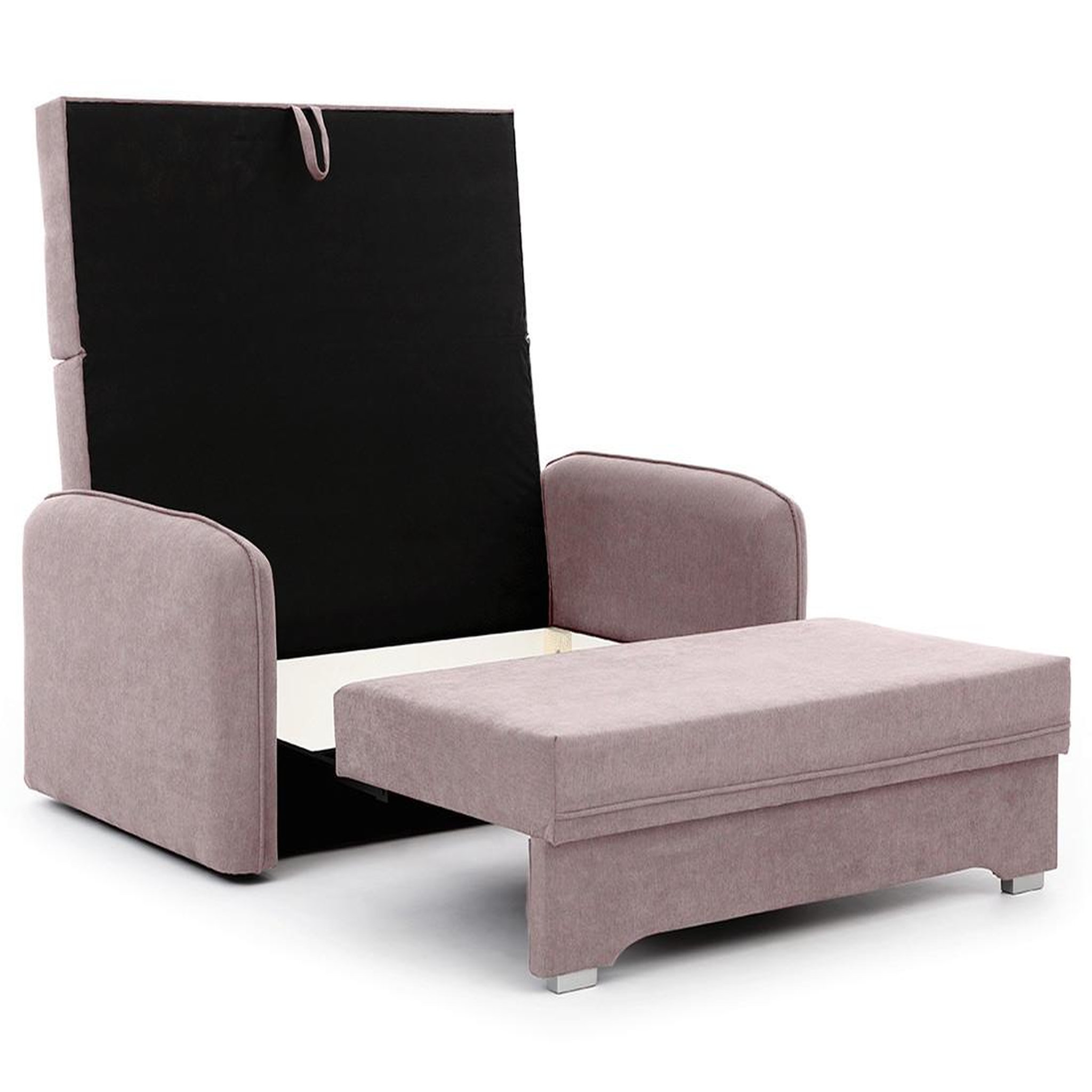 Voir la diapositive 4 : BEST MOBILIER Michelle - canapé droit 3 places convertible avec coffre en velours