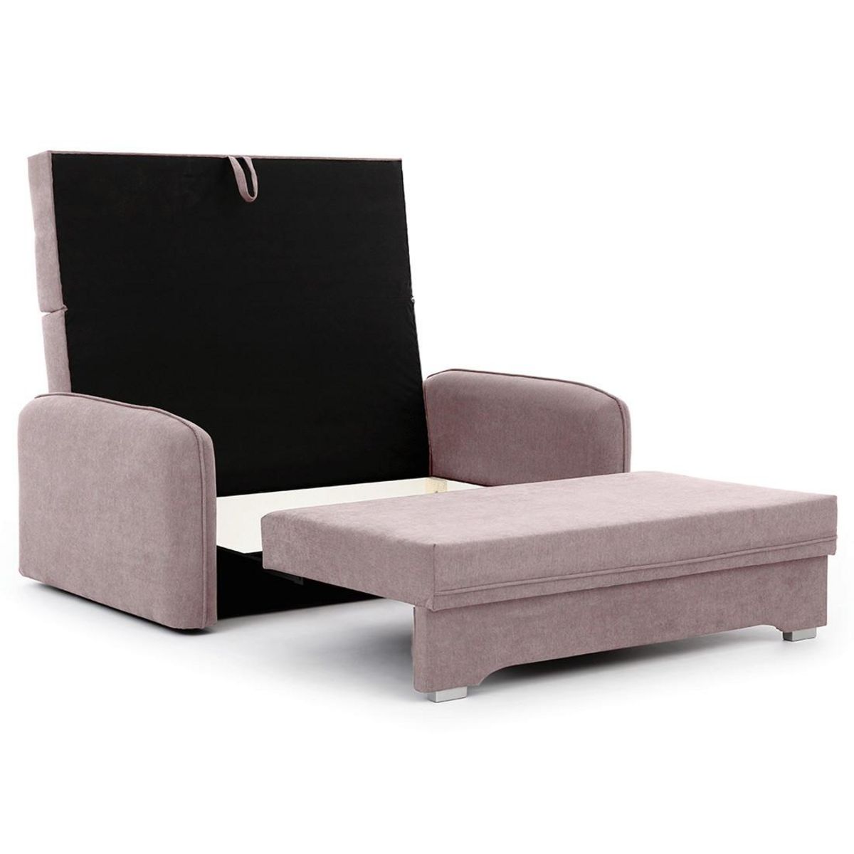 BEST MOBILIER Michelle - canapé droit 3 places convertible avec coffre en velours