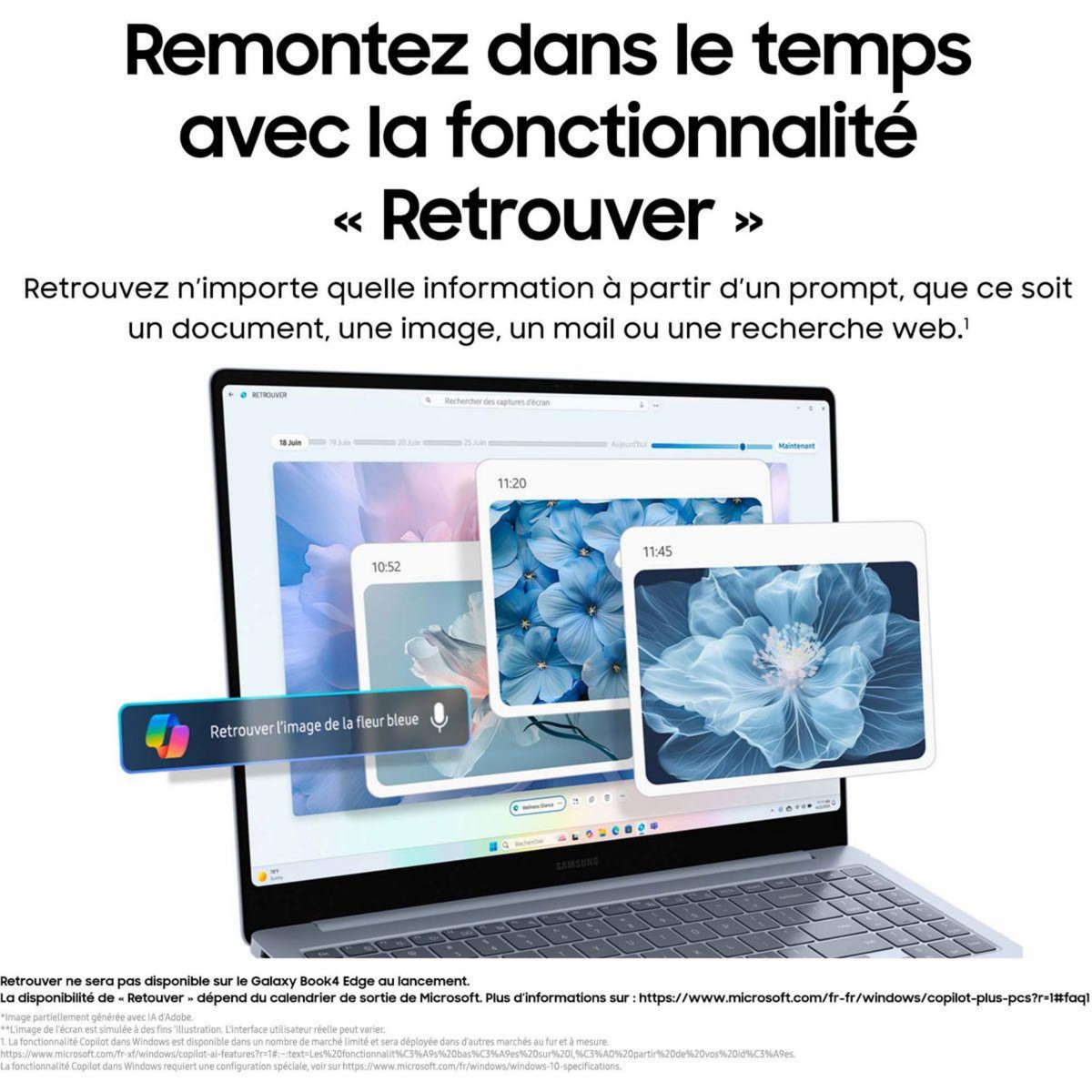 Samsung Ordinateur portable Galaxy Book4 Edge Copilot+ PC 16' Gris