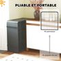Voir la diapositive 6 : PAWHUT Parc enclos chien 16 panneaux modulables pliable porte verrouillable acier époxy noir