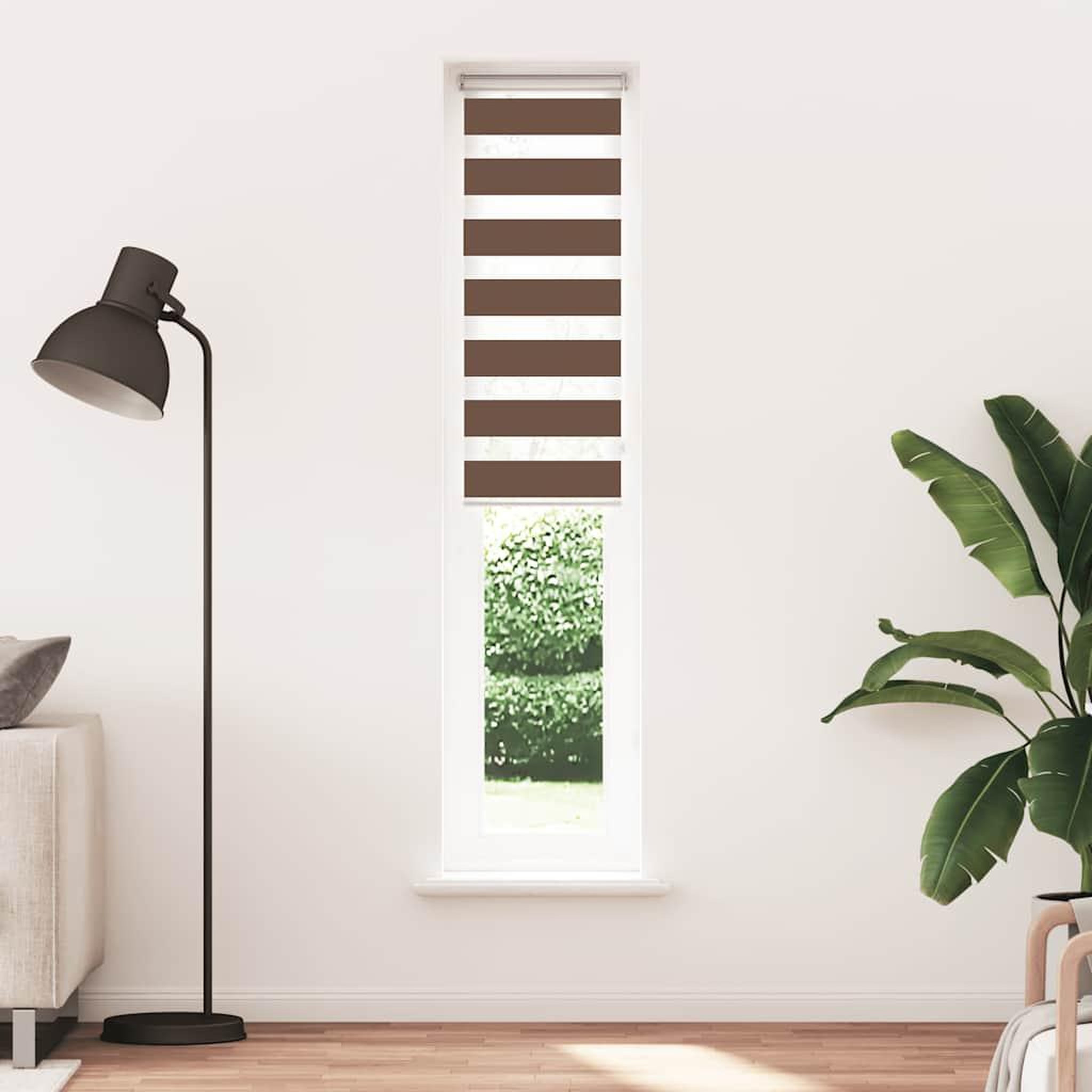 Voir la diapositive 2 : VIDAXL Store zebre marron 40x230 cm largeur du tissu 35,9 cm polyester