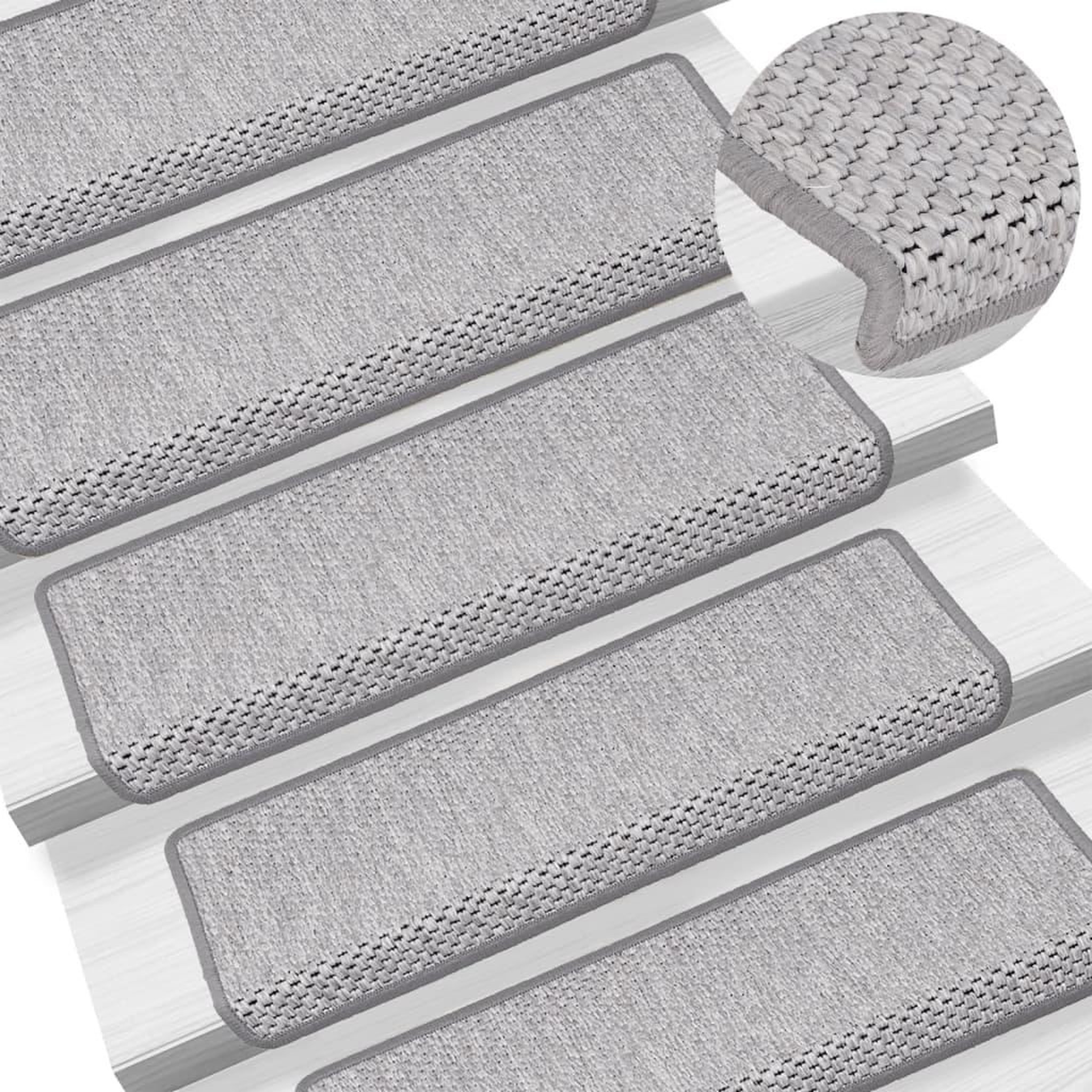 Voir la diapositive 1 : VIDAXL Tapis d'escalier autocollants 15 pcs 65x21x4 cm Beige